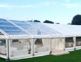 clear roof marquee hire
