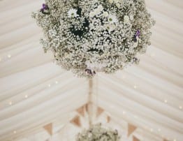 marquee wedding hanging flower balls