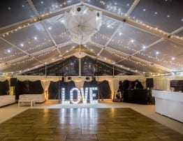 Clear roof wedding marquee