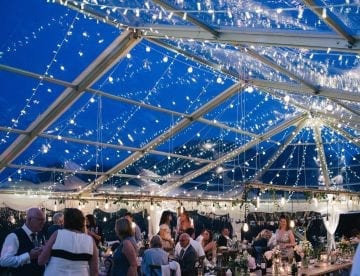 Clear Roof Marquee and Sparkly Lights